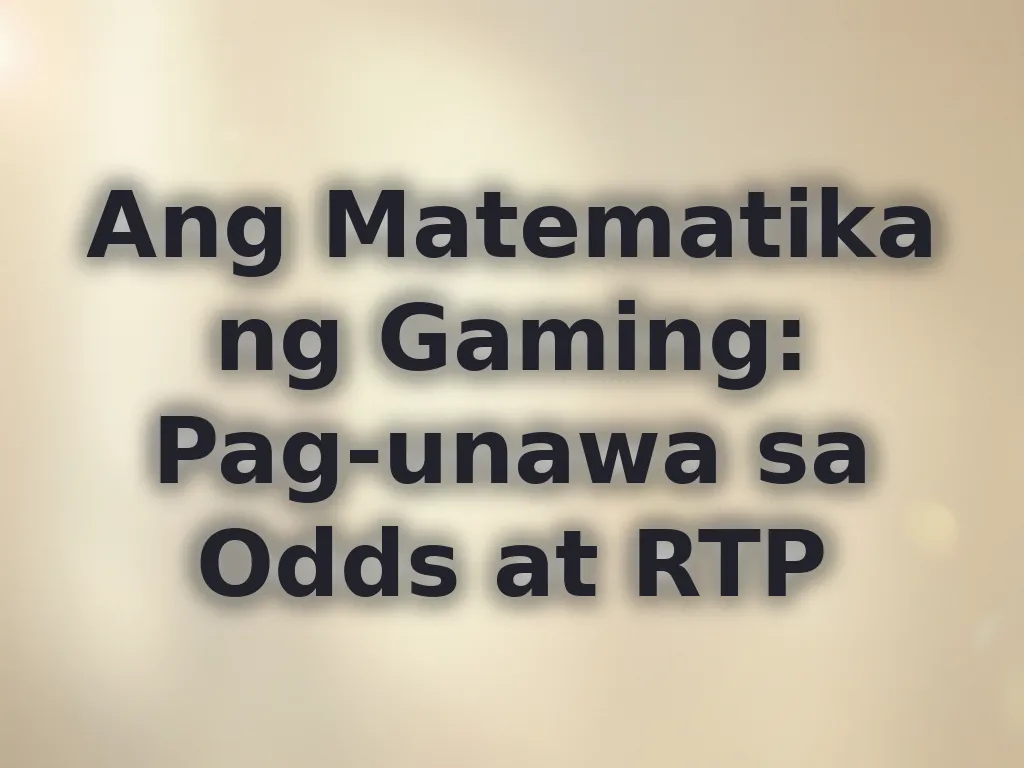 Odds at RTP